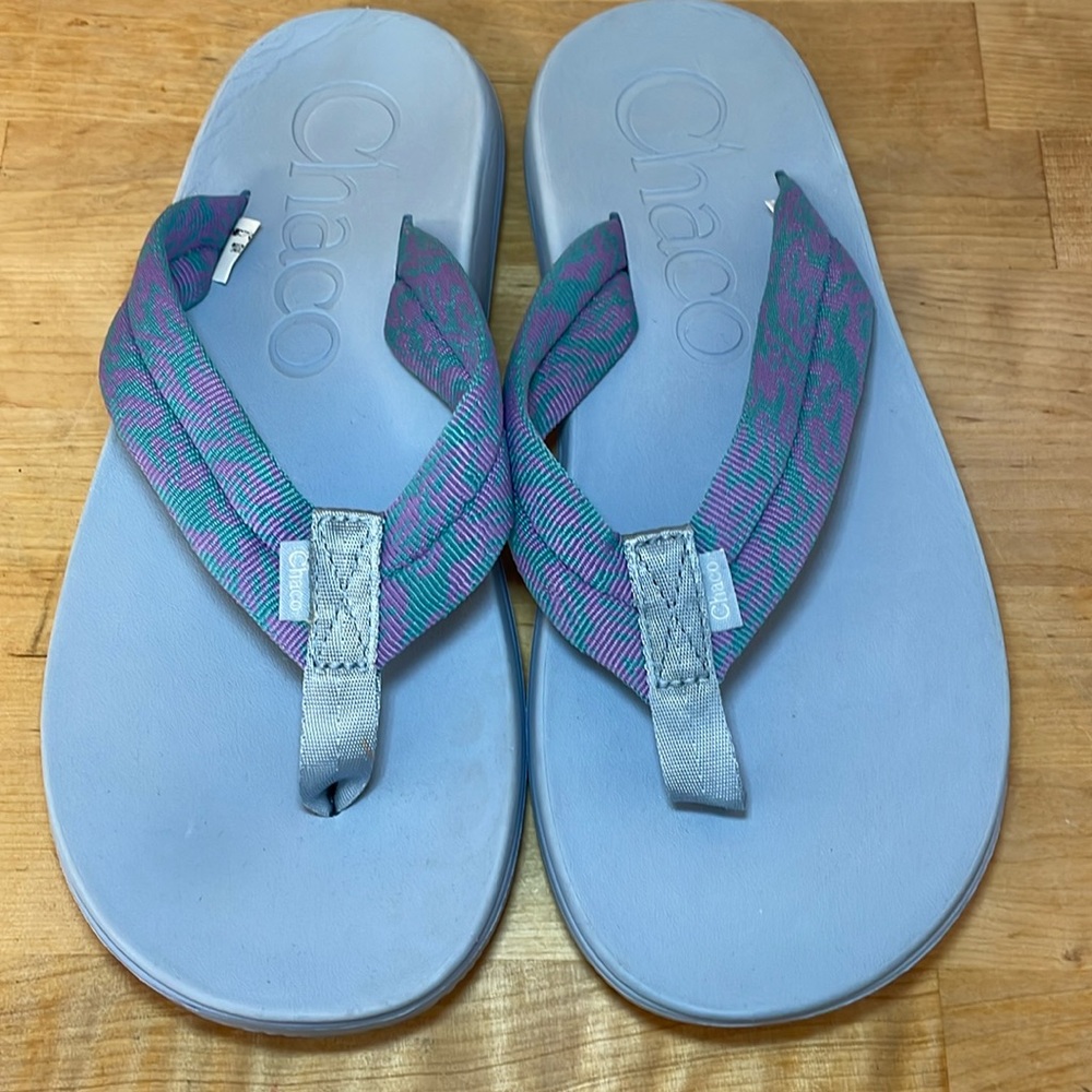 Chaco CHILLOS FLIP tube breeze teal flip flops women’s size 8